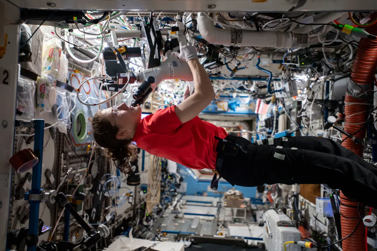 Foto: NASA Podpis zdjęcia: Astronautka NASA Christina Koch pracuje nad badaniami nad krystalizacją białek na Międzynarodowej Stacji Kosmicznej.