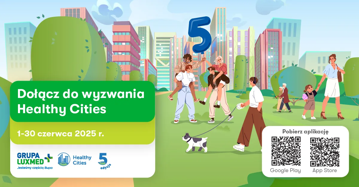 Chodź z nami po zdrowie i sprawdź co możesz wygrać! Dołącz do wyzwania Healthy Cities 2025