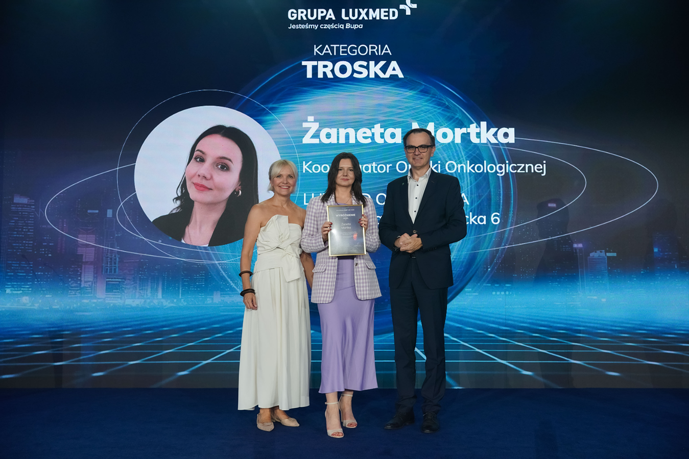 Koordynatorka LUX MED Onkologia wyróżniona podczas Akademii Działów Obsługi Pacjenta i Contact Center Grupy LUX MED Koordynatorka LUX MED Onkologia wyróżniona podczas Akademii Działów Obsługi Pacjenta i Contact Center Grupy LUX MED